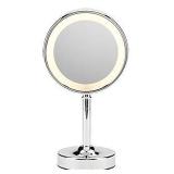 Conair Double-Sided Lighted Vanity Mirror 1x / 5x Magnification Chrome BE152WX