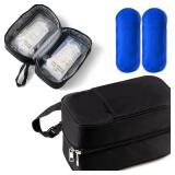 NCVI Breastmilk Cooler Travel Bag, Portable Small Cooler Bag for Breast Milk & Baby Bottle/Food, Insulated and Waterproof Cooler Bag with 2 Ice Pack, Fit for Travel, Outdoors, Daycare