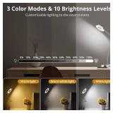 Skymore Clip on Light -3 Color Modes&10 Brightness LED Reading Desk Light with Clamp Flexible Gooseneck Book Light for Kids