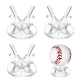 Acrylic Small Ball Stand Holder 3pcs, Acrylic Baseball Holder Ball Display Holder Acrylic Ball Stand Holder for Golf Baseball Spheres Display