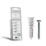 Premium Splitting Nylon 66 Self-Drilling Drywall Anchors and Screws Kit | Used On Drywall, Plaster Board, Sheetrock, Gypsum, Hollow Wall | 25#8X 1-1/4 Philips Screws and 25 Plastic Anchors - 90 Lbs