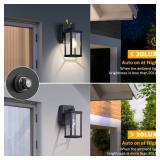 NookNova Porch Light with Outlet, Dusk to Dawn Outdoor Light with GFCI Outlet Porch Light Wall Sconce Waterproof Exterior Light Fixtures Outside Light for House Patio Garage Hallway