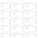 Hedume 16 Pack Clear Acrylic Display Risers, 4.4" x 3.2" x 2.2" Display Stand for Figures, Buffets, Dessert, Cupcakes, Candy, Jewelry and Collectibles