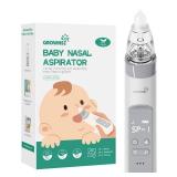 GROWNSY Nasal Aspirator for Baby, Baby Nose Sucker Pro with 3 Soft Silicone Tips, Adjustable Suction, Electric Nose Suction for Baby, Built-in Music & Light Soothing