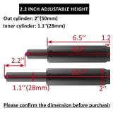 MySit 2.2" Stroke Office Chair Gas Lift Cylinder Replacement, Heavy Duty 450lbs Shortest Gas Spring Rod Chair Part Sinking 1.2 inches Universal Size Black for Short Person, Class 4