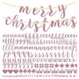 TaoBary 167 Pcs DIY Banner Kit Merry Christmas Glitter Banner Customizable Glitter Make Your Own Banner Kit 162 Letters Symbols and Numbers 3 Rope for Birthday Halloween Wedding Christmas(Rose Gold)