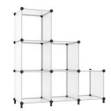 AWTATOS Closet Organizer 6 Cube Closet Storage Shelves DIY Stackable Closet Clothes Storage Organizer Shelving for Closet Bedroom, Home, Translucent