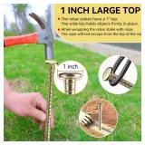 JPOIP 16 Inch Rebar Stakes - 1/2 Inch Diameter Galvanized Steel Ground Anchors - Heavy Duty Plant Support Garden Stake for Speed Bump, Wheel Stop, Tent (6 Pack)