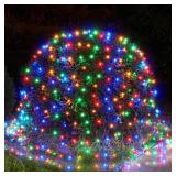 BlcTec Christmas Net Lights, 360 LED 9.8ft x 6.6ft Multicolor Outdoor Christmas Lights with 8 Modes, Timer, Connectable, Waterproof Design for Bushes, Trees, Shrubs Yard Outdoor Christmas Decorations