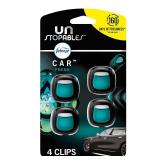 Febreze Unstopables Car Odor-Fighting Car Freshener Vent Clip Fresh Scent, .07 oz. Car Vent Clip, Pack of 4