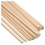 PATIKIL 3/16 Inch Dowel Rods Wood Sticks, 30 Pcs 12 Inch Long Square Wooden Dowels Unfinished Hardwood Sticks for Craft DIY Supplies