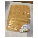 Farberware 4-Piece Reversible Bamboo Cutting And Charcuterie Board Set, Assorted Size