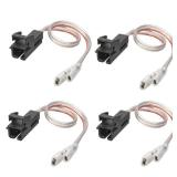 RED WOLF Door Speaker Wiring Harness Replacement for Chevy GMC Silverado Sierra 1995-2009, Buick 1995-2006, Cadillac 1988-1999 Install Aftermarket Audio Speaker Wire Cable 4 PCS