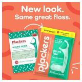 Plackers Micro Line Dental Floss Picks, Fold-Out FlipPick, Tuffloss, Easy Storage with Sure-Zip Seal, Fresh Mint Flavor, 90 Count (Pack of 3) (Packaging May Vary)