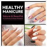 UNA GELLA Short Oval Round Nail Tips, 312Pcs Short Oval Gel x Nail Tips, 15 Sizes Full Matte Surface Clear Nail Tips No Need to File for Nail Extension DIY Salon