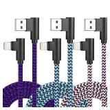 iPhone Charger Cord Lightning Cable 10 ft 3 Pack iPhone Charging Cable Long iPhone 11 Charger 10ft [Apple Certified] Nylon Braided Fast Charging for 13 mini/13/12/11 Pro MAX/XR/XS/8/7/Plus/6S/SE/iPad