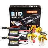 H11 HID Headlight Bulbs 6000K Xenon White with 55W DC Slim HID Ballast by Yifengshun Super Bright Xenon HID Light Bulb for Auto High / Low Beam (2 Xenon Bulbs + 2 Ballasts), H11 Kit