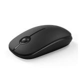 VssoPlor Wireless Mouse, 2.4G Slim Portable Computer Mice with Nano Receiver for Notebook, PC, Laptop, Computer (Black)