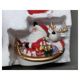 Fritz & Floyd Vintage Santa Plane Cookie Jar (wing Damage)