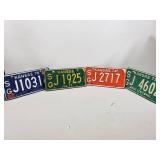 Antique Kansas Tags Years 73,74 , 75 and 76