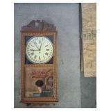 Dr. Pepper "King of Beverages" Advertising 31 Day Wind Up Clock with Pendulum and Key