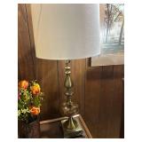 MCM brass and glass blown lamp