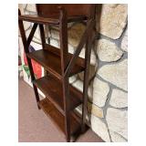 1930s Arts and Craft Oak Folding Etagere / Bookcase | Chairish