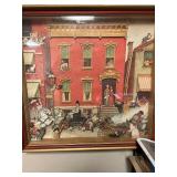 Antique Norman Rockwell 3D framed picture