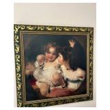 Antique canvas of children