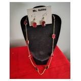 ms. Ashley earrings and necklace set