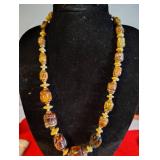 vintage glass bead necklace