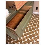 Green storage cabinet