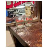 Beer mirror and 2 Coors glasses