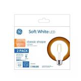 GE 2pk 40W G25 LED Globe Light Bulbs Soft White GCSWC