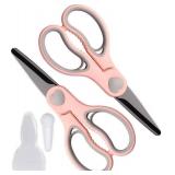 Ceramic Scissors for Baby Food by WELLSTAR, Black Blade Safety Healthy BPA Free Portable Toddler Shears with Protective Cover and Travel Case, 2 Pack Retail $38.38