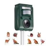 Solar Animal Repellent,Cat Repellent Outdoor Ultrasonic Control, Squirrel Deer Repellent Deterrent Motion Detection with IP66 Waterproof, for Dog Mouse Raccoon Skunk, Garden Farm Yard Retail $43.74