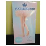 FUCHERGOOD 3 Pairs Ultra Soft Convertible Transition Ballet Dance Tights With Holes for Toddler Girls Retail $13.45