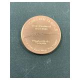 1 oz AVDP .999 fine copper round Winchester 73 rifle design