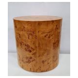 Jennifer Taylor Home Nebula 20" Accent Oval Pillar Side Table, Warm Natural Brown Burl Wood, Retail $189.00