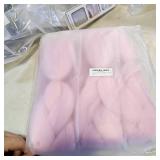 Ombre Braiding Hair (Pink/Light Pink)3pcs Jumbo Braiding Hair Extension For Box Braids Twist 24 Inch Hot Water Seal Real Soft