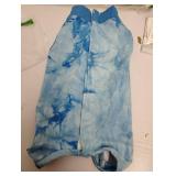 Dog Surgery Recovery Suit for Female Spay,Tie Dye Blue Dogs Surgical Recovery Onesie,Soft Breathable Cotton,Prevent Licking Scratching Small Puppy Suit,S Tie Dye Blue