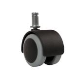 Slipstick 2 Floor Protecting Rubber Caster Wheels Black and Gray Set of 5