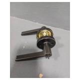 Tonebridge Aged Bronze Bed/Bath Door Lever with Round Rose