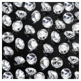 400 Pieces 0.8"(20mm) Fake Diamond Acrylic Gems Clear Diamond Gems Vase Filler Wedding Table Crystals Scattered Diamonds Jewel for Wedding Anniversary Engagement Bridal Shower Party Decors Clear White