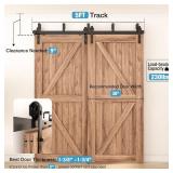 $140 ZEKOO 5FT Bypass Sliding Barn Door Kit, 30"