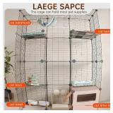 $324 Oneluck Cat Cage with Litter Box, 4-Tier