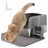 $64 Stainless Steel Litter Box L (Dark Grey)