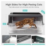 $80 Stainless Steel Cat Litter Box, XL with Lid