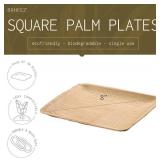 brheez Bamboo Plates 8 in Party 50 Pack