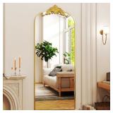 $130 Gold Arched Full-Length Mirror, 21"x64"